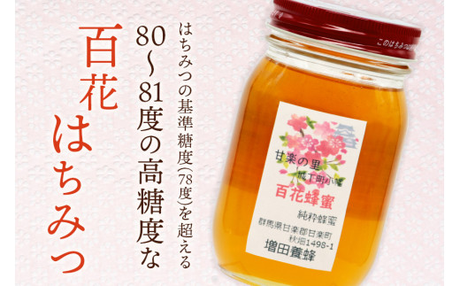 増田養蜂の百花はちみつ (600g)「KANRAブランド認定商品」｜ 国産 純粋はちみつ 蜂蜜 ハチミツ 無添加 瓶 セット ハニー 産地直送 甘楽町 群馬県 [0213]