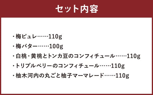 食卓をカラフルに コンフィチュール 5本 セット