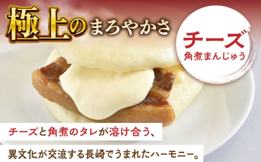 【全3回定期便】角煮まんじゅう三種食べくらべセット(長崎角煮まんじゅう×4・大とろ角煮まんじゅう×2・チーズ角煮まんじゅう×2)【株式会社岩崎食品】 [QBR043]