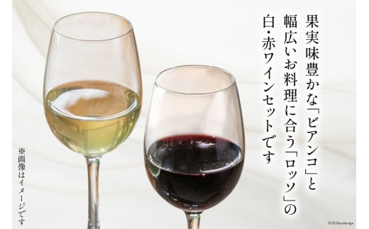 白 赤 ワイン 2本 セット フェリーチェ ビアンコ ロッソ 各 750ml [Poggio Verde（ポッジョ ヴェルデ） 長野県 池田町 48110665] ワインセット 白ワイン 赤ワイン わいん 国産ぶどう使用 お酒 酒 アルコール