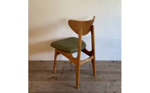 Karl Dining Chair ランド オリーブ ミディアムブラウンフレーム＜SWOF＞【1547402】