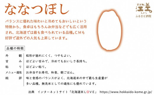 【令和6年産新米ななつぼし】低温保管新鮮米『箱入り娘　ななつぼし』【10kg（5kg×2袋）】10月～4月の間で配送月指定可　契約農家栽培　江差追分米　北海道江差町産　甘みと粘りの調和　北海道のおこめ　精米