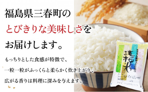 【6ヶ月定期便】ミネラル栽培コシヒカリ滝桜米 計30kg 【5kg×6袋 ご飯 ごはん 米 こめ お米 弁当 白米 国産米 銘柄米 ブランド米 おにぎり 国産 全6回 お届け】　【07521-0078】