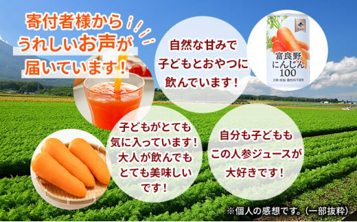 ふらの産 人参 ジュース【富良野にんじん100】60缶セット ふらの農業協同組合（南富良野町）人参 ジュース 飲料 野菜 セット 2ケース 北海道 缶 果汁飲料 野菜ジュース