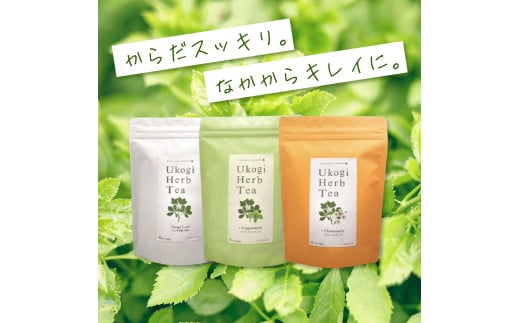 Ukogi Herb Tea 3種 セット 計 30個 ( 各 10個 ) 〔 ノンカフェイン 〕 ティーバッグ 有機栽培 うこぎ ハーブティー ハーブ ノンカフェイン ウコギ茶葉 ウコギ カモミール ペパーミント ブレンド 健康 美容 リラックス デカフェ ティータイム お茶 お取り寄せ 送料無料 山形県 米沢市 米沢