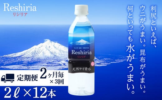 【定期便】天然ケイ素水リシリア(2L×12本)×3回(2ヶ月毎)【定期便・頒布会】