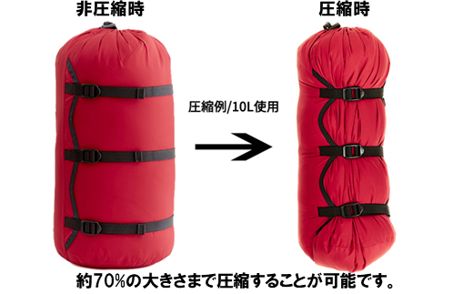 [R154] oxtos NEW透湿防水コンプレッションバッグ 10L【ワイン】