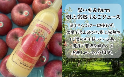 【里いちみfarm】樹上完熟りんごジュース　1箱（720ml×3本）