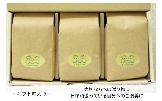 TP01：【3回定期便】【コーヒー粉】自家焙煎コーヒー　ギフト箱入り　600g×3回