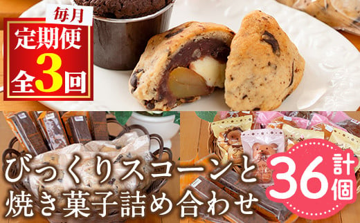 【31887】＜定期便・全3回(連続)＞焼き菓子詰め合わせ(ガトーショコラ、スコーン、ブラウニー、マドレーヌ、フィナンシェ)お菓子 スイーツ 洋菓子 焼き菓子 個包装 小分け おやつ かわいい【Felice Regalo】