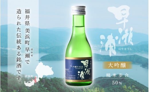 【早瀬浦】大吟醸冷用酒180ml × 5本 セット【入手困難 山田錦 大吟醸 冷酒 日本酒 地酒 福井 美浜 早瀬 フルーティ 男酒 硬水 ミネラル 希少 ご褒美 家飲み 就職祝い 転職祝い ハレの日】 [m16-a024]