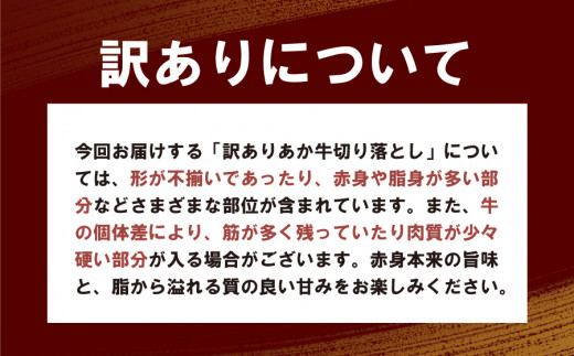 【訳あり】熊本県産あか牛　切り落とし1,000ｇ