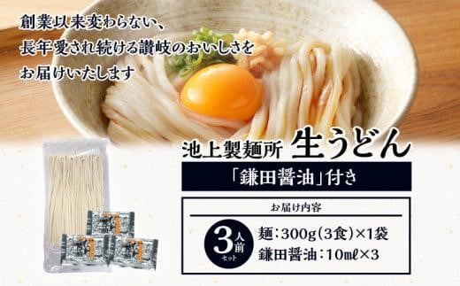 本家　池上製麺所　生うどん（鎌田醤油付）1袋（3人前）