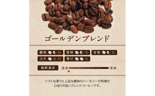 コーヒー 粉 ブレンド 4種セット 各500g×4袋 計2kg [ゴールド珈琲 大阪府 守口市]｜珈琲 ブレンドコーヒー 自家焙煎 飲み比べ 詰め合わせ セット 飲料 飲み物 焙煎 酸味 苦味 [2030]