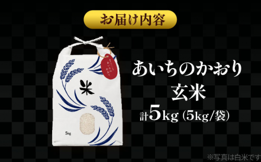 【5月発送】愛知県産あいちのかおり 玄米5kg 特別栽培米 お米 ご飯 愛西市 / 戸典オペレーター [AECT026-5]