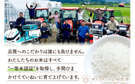 《定期便4ヶ月》【白米】つや姫 10kg×4回（特別栽培米）令和5年産 山形県産 しらたかのお米