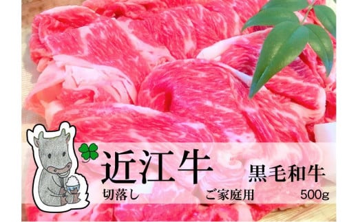 ◆実生庵の黒毛和牛近江牛【並】切落し肉 ご家庭用 500g 冷蔵