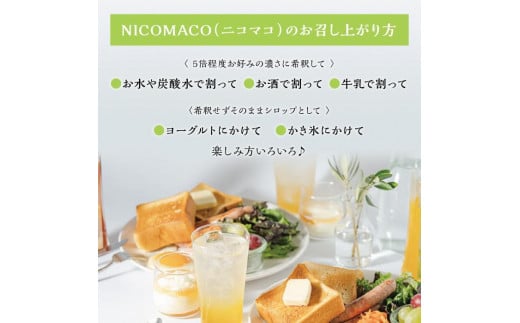 植物性発酵飲料「NICOMACO」2本セット（青みかん、ゆず） 発酵飲料 発酵 希釈 原液 滋賀県 甲賀市 発酵飲料水 青みかん ゆず 果物 くだもの てんさい糖 てんさい