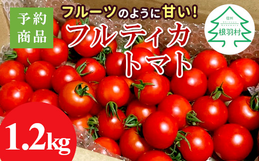 3人に1人がリピーター★2024年11月～12月にお届け★1.2kg！山の湧き水で育った高原トマト「フルティカ」割れ保障付5000円