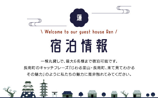 別荘利用気分で！古民家ゲストハウス・蓮宿泊券（6泊7日コース）ふるさと納税 宿泊券 古民家 ゲストハウス 千葉県 長南町 CNO003