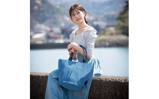 豊岡鞄　For The Blue Marche Tote M （Oブルー）