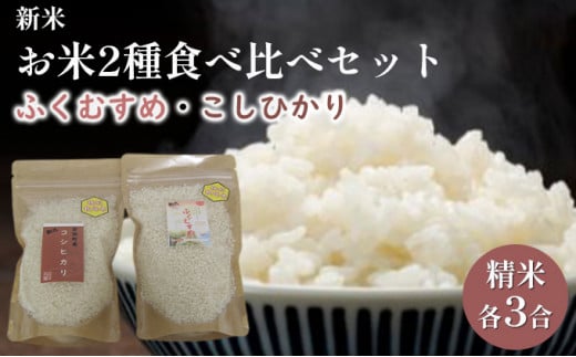 【先行予約】お米２種食べ比べセット（令和6年度産）合計6合 [№5580-0718]