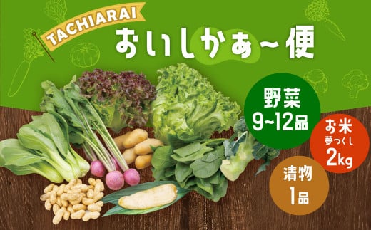 「TACHIARAI」 おいしかぁ～便 夢つくし 2kg入 野菜 9～12品