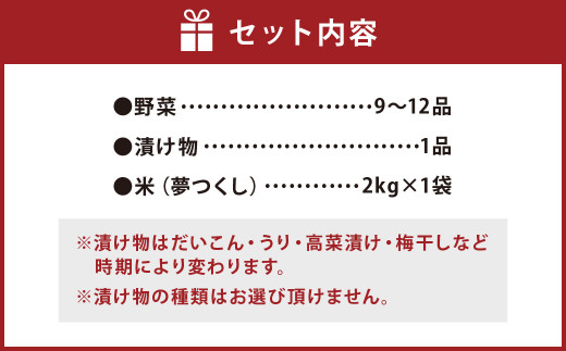 「TACHIARAI」 おいしかぁ～便 夢つくし 2kg入 野菜 9～12品