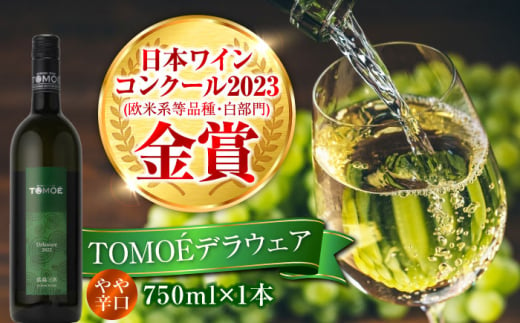 【お歳暮対象】TOMOEデラウェア 白ワイン やや辛口 750ml 12.5％ ワイン 受賞 飲み比べ 受賞 飲み比べ ワインセット ギフト 三次市/広島三次ワイナリー[APAZ001-999]