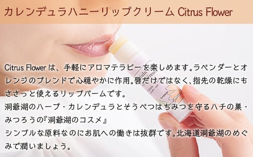 カモミールバーム1個 （Rest）とリップクリーム1本（Citrus Flower）のセット ふるさと納税 人気 おすすめ ランキング 美容商品 化粧品 バーム リップクリーム カモミール ハーブ 保湿 赤ちゃん 子供 北海道 壮瞥町 送料無料 SBTX013-2