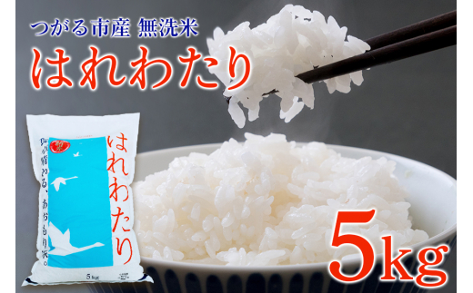 [令和6年産] つがる市産 はれわたり 5kg 無洗米｜新米 2024年産 お米 白米 米 コメ 精米 農協 特A [0705]