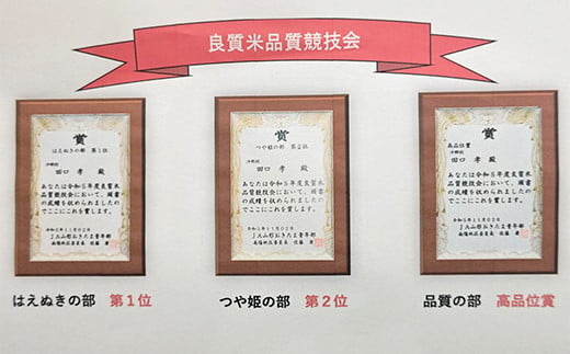 【令和6年産 新米 先行予約】 はえぬき・コシヒカリ (精米) 食べ比べ 各5kg 《令和6年10月上旬～発送》 『田口農園』 山形南陽産 米 白米 ご飯 農家直送 山形県 南陽市 [1124-R6]