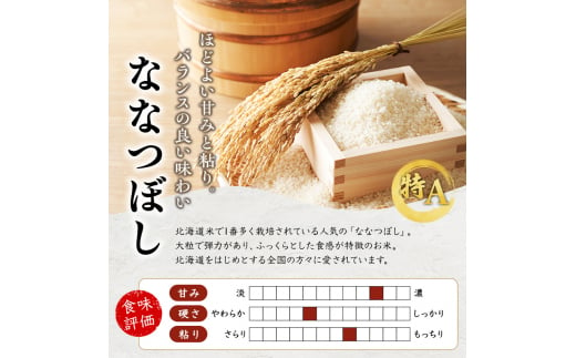 米 定期便 3ヵ月 ななつぼし 10kg 5kg×2袋 令和6年産 芦別RICE 農家直送 特A 精米 白米 お米 おこめ コメ ご飯 ごはん バランス 甘み 最高級 冷めてもおいしい 粘り 北海道米 北海道 芦別市 [№5342-0206]