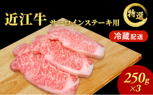 近江牛特選サーロインステーキ約250g×3枚【納期 最長３カ月】 牛肉 黒毛和牛 サーロイン ステーキ 肉 お肉 牛 和牛 納期 最長3カ月 冷蔵