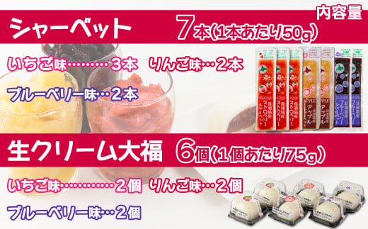 北海道産 フルーツたっぷり使用！シャーベット＆生クリーム大福詰合せ 【ふるさと納税 人気 おすすめ ランキング 果物 いちごイチゴ 苺 イチゴシャーベット 果肉 大福大容量 詰合せ おいしい 美味しい 甘い 北海道 豊浦町 送料無料】 TYUN040