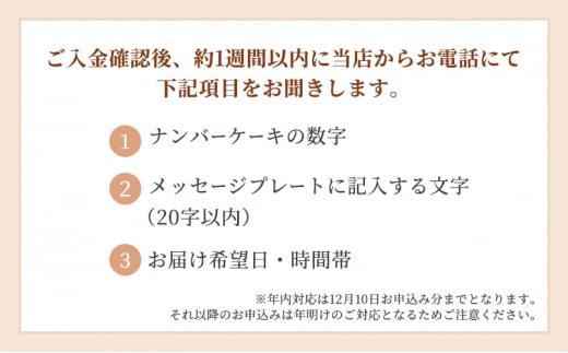 [№5258-7902]お誕生日・記念日など数字にまつわるお祝いに『ナンバーケーキ』6号 生チョコ