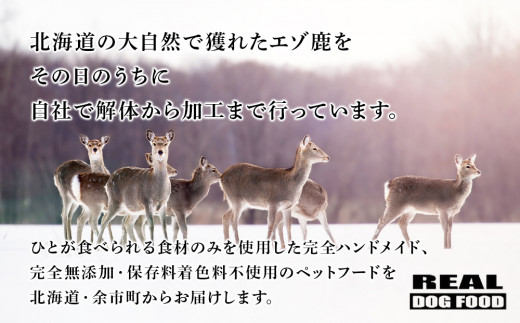 ペット用 エゾ鹿挽き肉 200ｇ×10袋≪REAL DOG FOOD≫　余市 北海道 ペット ペットフード おやつ ご褒美 愛犬 わんちゃん 鹿肉 エゾ鹿