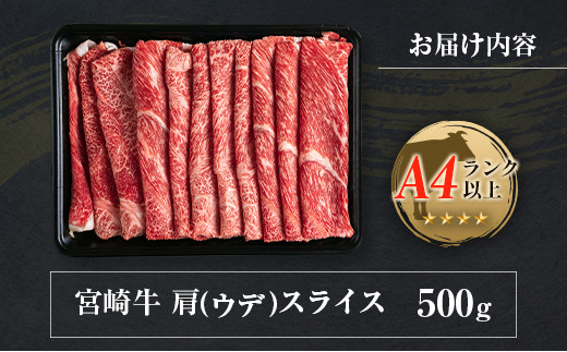 ◆宮崎牛肩(ウデ)スライス(500g1パック)