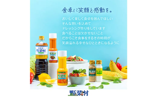 野菜村ドレッシング ミニボトル10本 ギフトセット 各100ml 計10本 セット 化粧箱入 包装有 静岡 浜松市[№5360-0209]