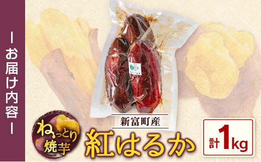 特製焼き芋！熟成蜜芋「紅はるか」計1kg 国産 新富町産 さつまいも ねっとり焼芋 イモ【A309】