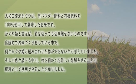 【新米先行受付】【令和6年度産】【10月下旬より順次発送予定】竹パウダー肥料と有機肥料100％使用　特別栽培米 [大和広陵米　かぐや]　白米2kg×2/// ひのひかり ヒノヒカリ ブランド米 大和米 白米 安心 安全 美味しい 人気  ご飯 お米 農家 直送 奈良県 広陵町