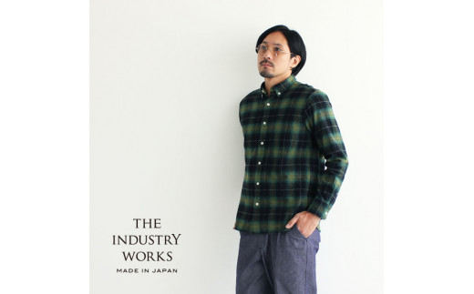 播州織メンズフランネルシャツ「THE INDUSTRY WORKS」（1着）【TIW_130】（36-2） Sサイズ