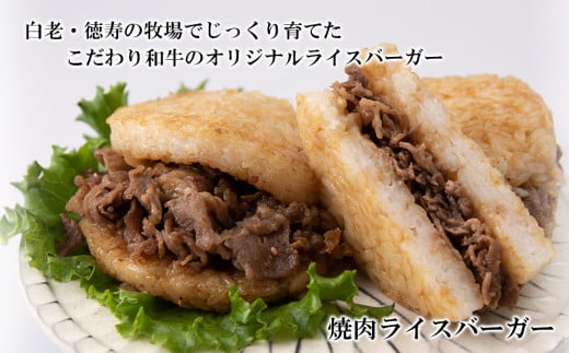 定期便 6カ月 和牛 ライスバーガー 食べ比べ 6個セット＜徳寿＞