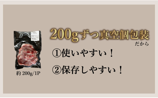 【3回定期便 総計3kg】 ありたぶた 肩ロース 生姜焼き用 約1kg (200g×5パック) 3回 定期便 小分け 真空パック 豚肉 N30-29