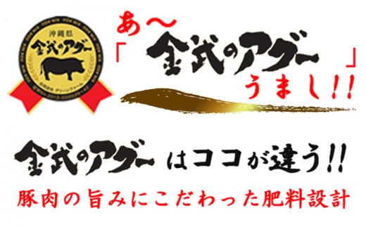 金アグー　肩ロース　ウデ　800gセット（焼肉用）