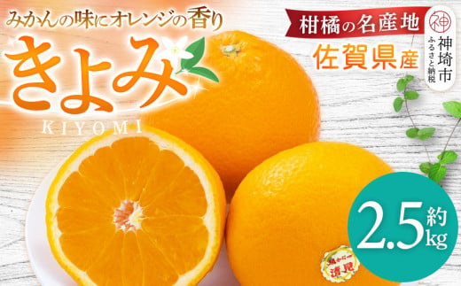 【先行受付 令和7年3月より発送】佐賀県産柑橘『清見』約2500g【フルーツ 果物 みかん オレンジ 柑橘 デザート ふるさと納税】(H108109)