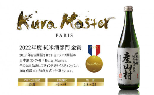 【Kura Master2022金賞受賞】「鯉農法米」純米吟醸 産山村 (720ml×2本/箱入）