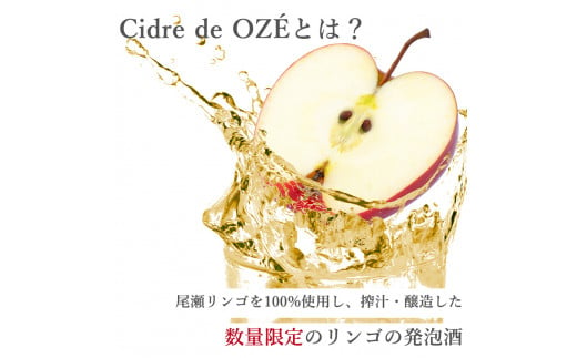 ☆数量限定☆　 Cidre de OZÉ　（尾瀬リンゴの発泡酒）　1本375㎖