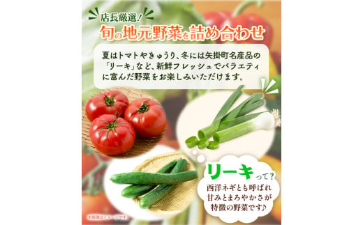 132. 旬の新鮮野菜詰め合わせセット 野菜5～10品目入 青空市きらり《30日以内に出荷予定》 岡山県 矢掛町 野菜 野菜詰め合わせ トマト きゅうり アスパラガス 玉ねぎ リーキ 送料無料