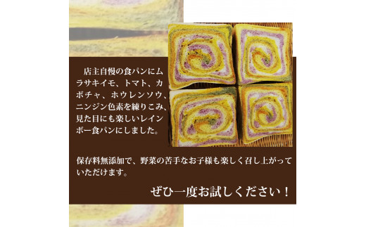 【定期便3ヶ月連続】 レインボー食パン レインボー食パン 3斤 定期便 3ヶ月 保存料 無添加 緑黄色野菜 食パン 冷凍パン お取り寄せ 朝食 